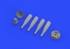 Eduard 648360 P-51D Hamilton Standard uncuffed propeller AIRFIX 1/48